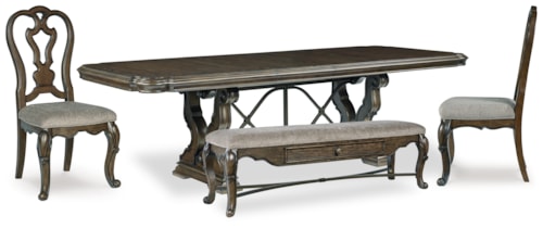 Dining Table, 2 Chairs And Bench