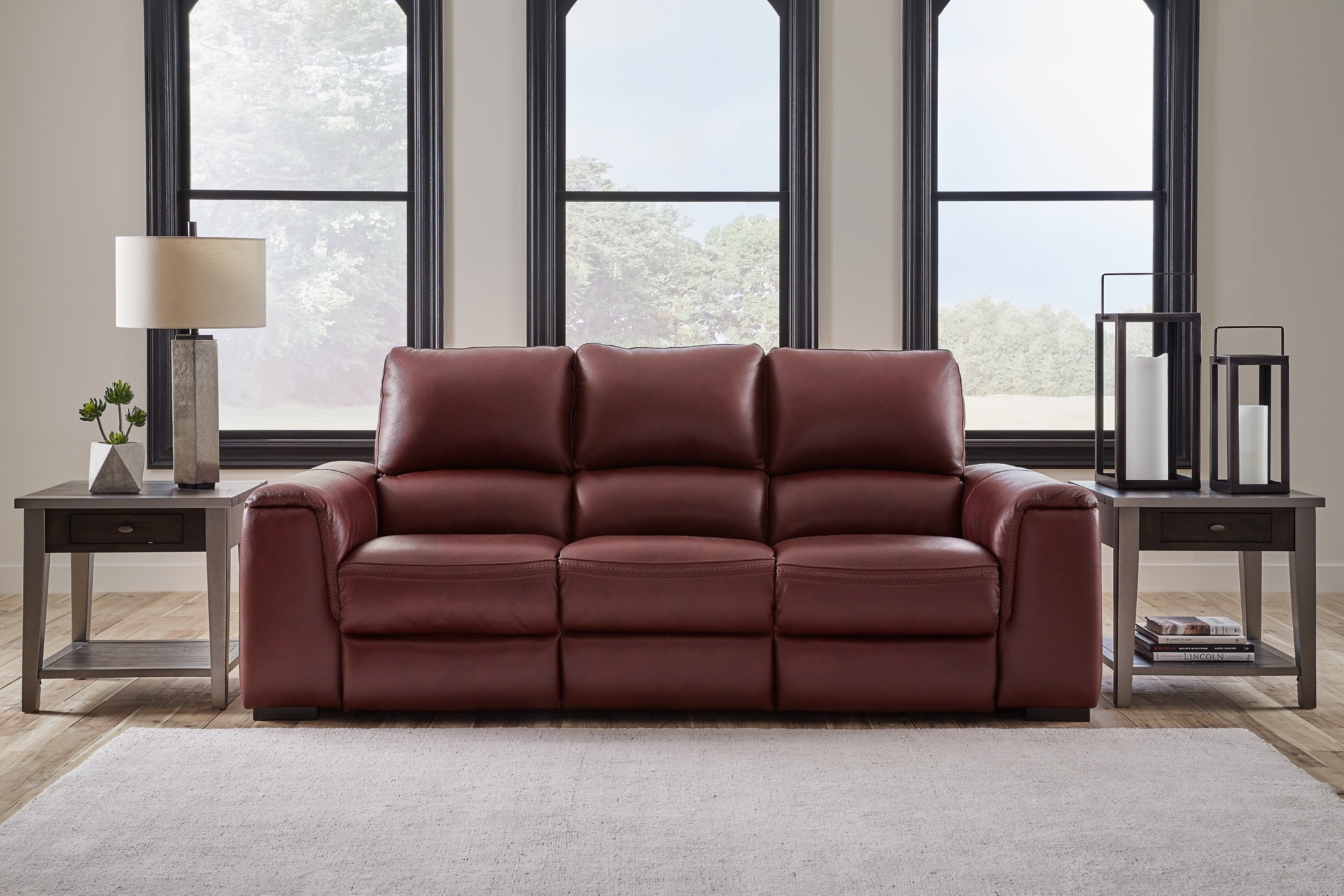 Pwr Rec Sofa With Adj Headrest