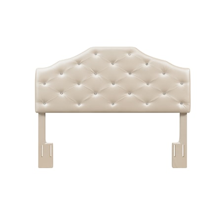 Queen Headboard, Silver Faux Leather