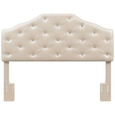 Queen Headboard, Silver Faux Leather
