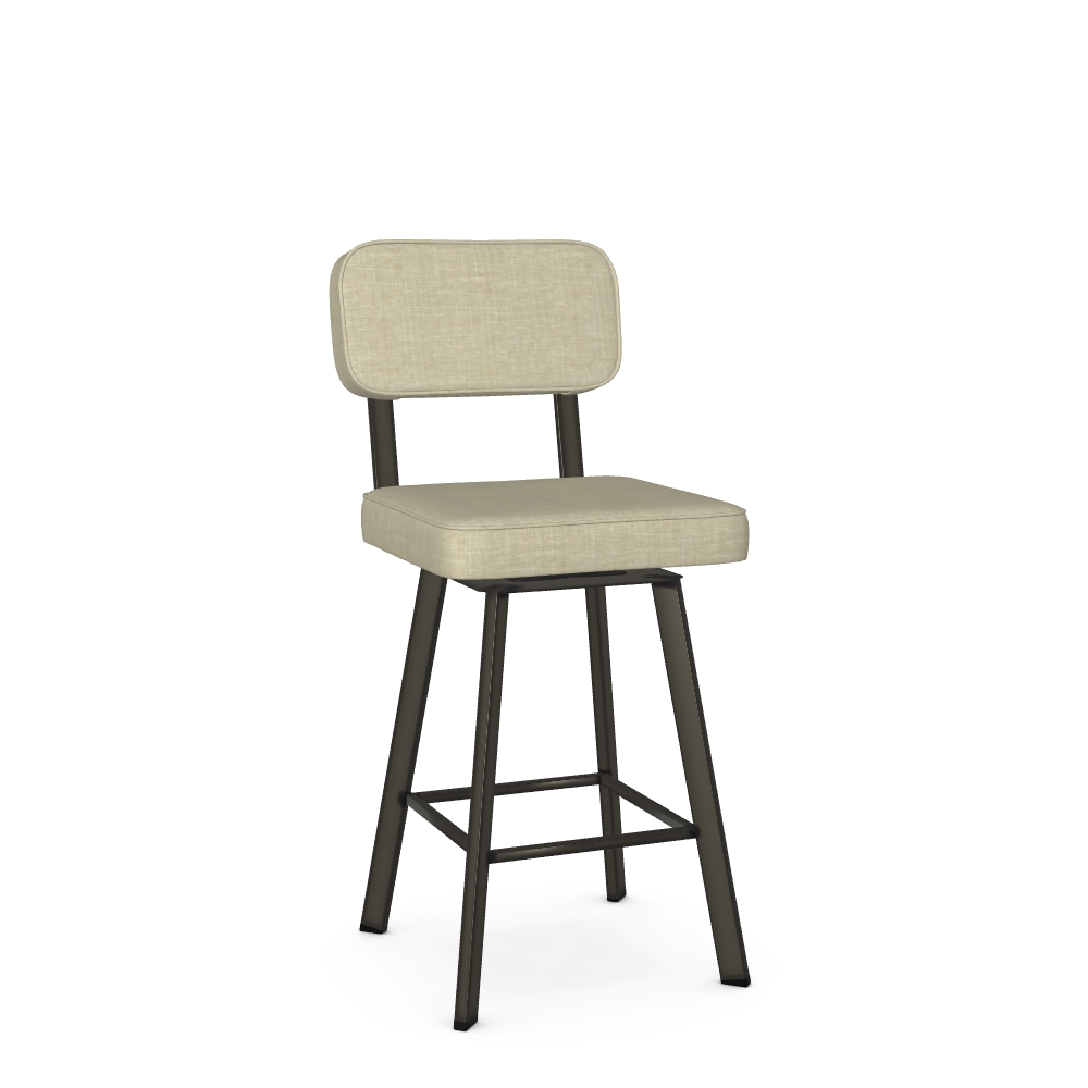 Amisco Brixton Upholstered Counter Height Swivel Stool