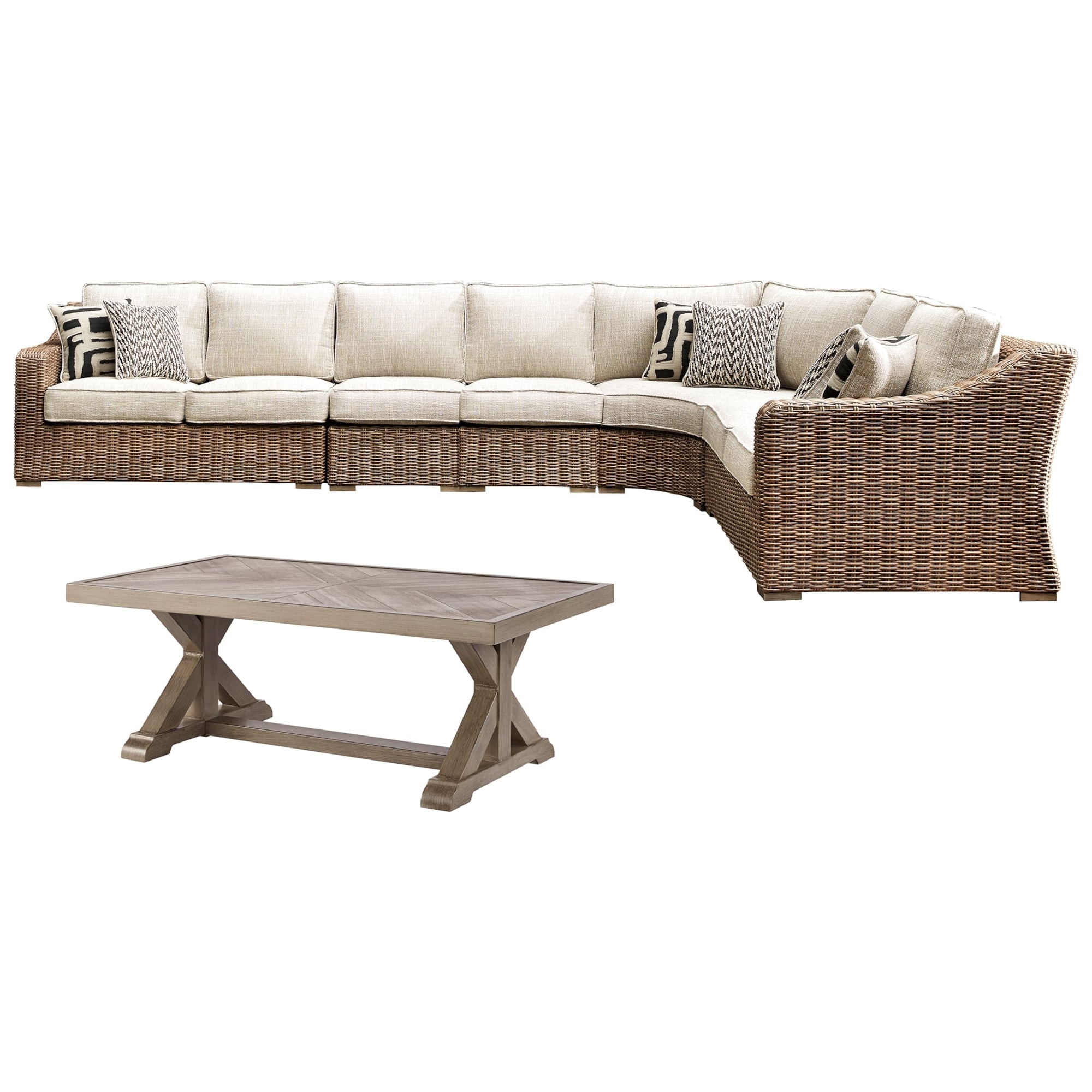 Signature Design by Ashley Beachcroft P791P9 3Piece Outdoor Sectional