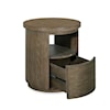 Magnussen Home Bosley Occasional Tables 1-Drawer Round End Table