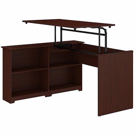 52W Sit to Stand Bookcase Corner Desk