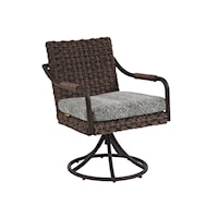 Contemporary Outdoor Swivel Rocker Dining Chair