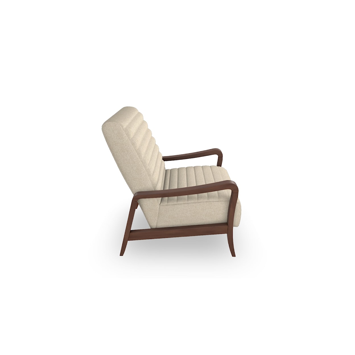 Best Home Furnishings Emorie Accent Chair with Wood Arms and Channel Back