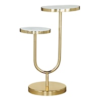 Marc Side Table White & Gold