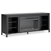 Benchcraft Cayberry 60" TV Stand With Electric Fireplace