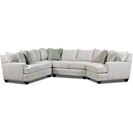 5-Seat Sectional Sofa with Cuddler