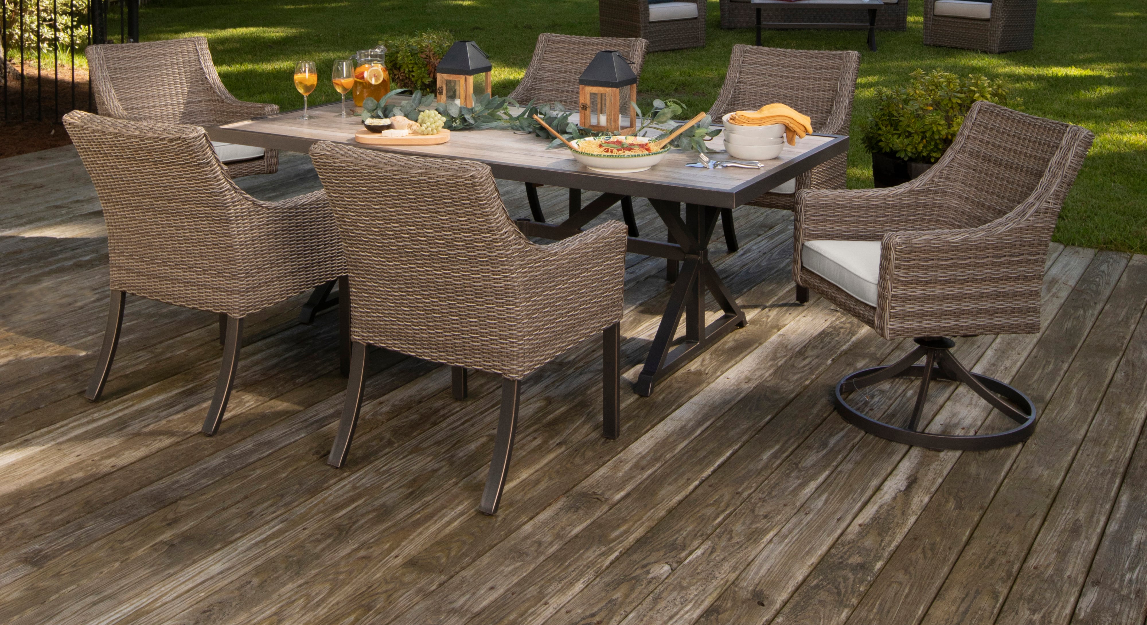 Alfresco Sandbridge Woven Swivel Rocker Dining Chair