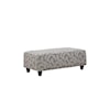 Fusion Furniture 3005 STANLEY SANDSTONE Cocktail Ottoman with Exposed Wooden Legs