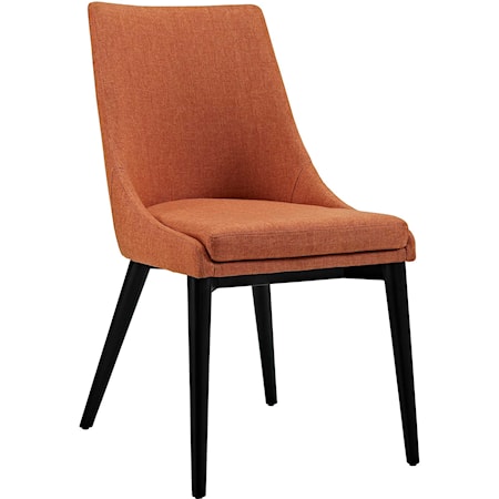 Viscount Contemporary Upholstered Dining Side Chair - Orange