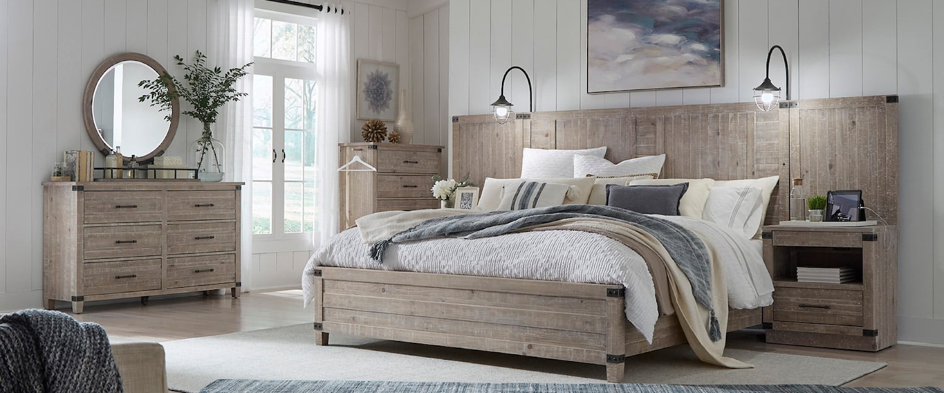 Rustic Farmhouse 6-Piece California King Bedroom Set