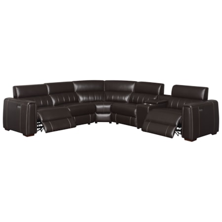 4-Seat Power Reclining Sectional Sofa