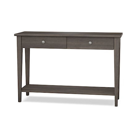 2-Drawer Sofa Table with Fixed Shelf