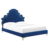 Tufted Performance Velvet King Platform Bed