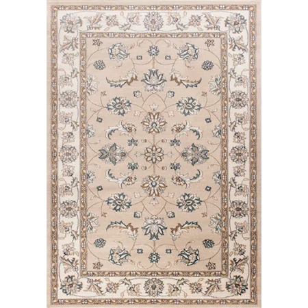 7'10" Beige/Ivory Mahal Round Rug