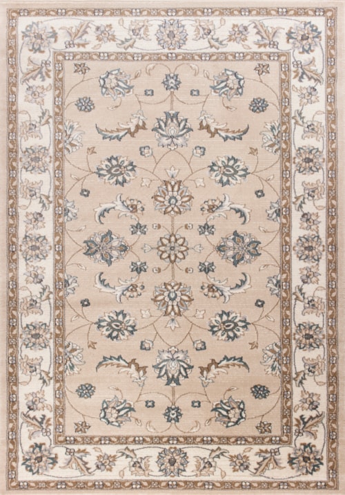7'10" Beige/Ivory Mahal Round Rug