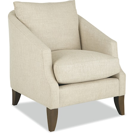 Contemporary Barrel Chair with High Legs