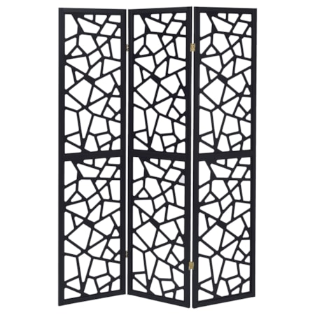 3-Panel Room Divider Folding Screen Open