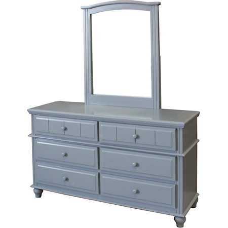 6-Drawer Dresser and Mirror