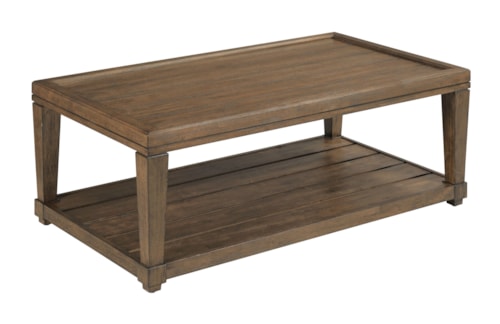 Transitional Rectangular Coffee Table with Casters