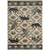 Kas Chester 7'10" Round Ivory/Blue Montana Rug