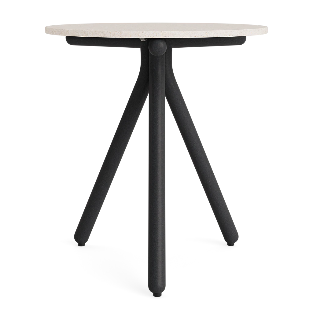 17" Rd. Aluminum Nesting Table w/Dekton Top
