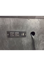 Steve Silver Reid Contemporary 60" Glass-Door Server with USB Ports & Outlets