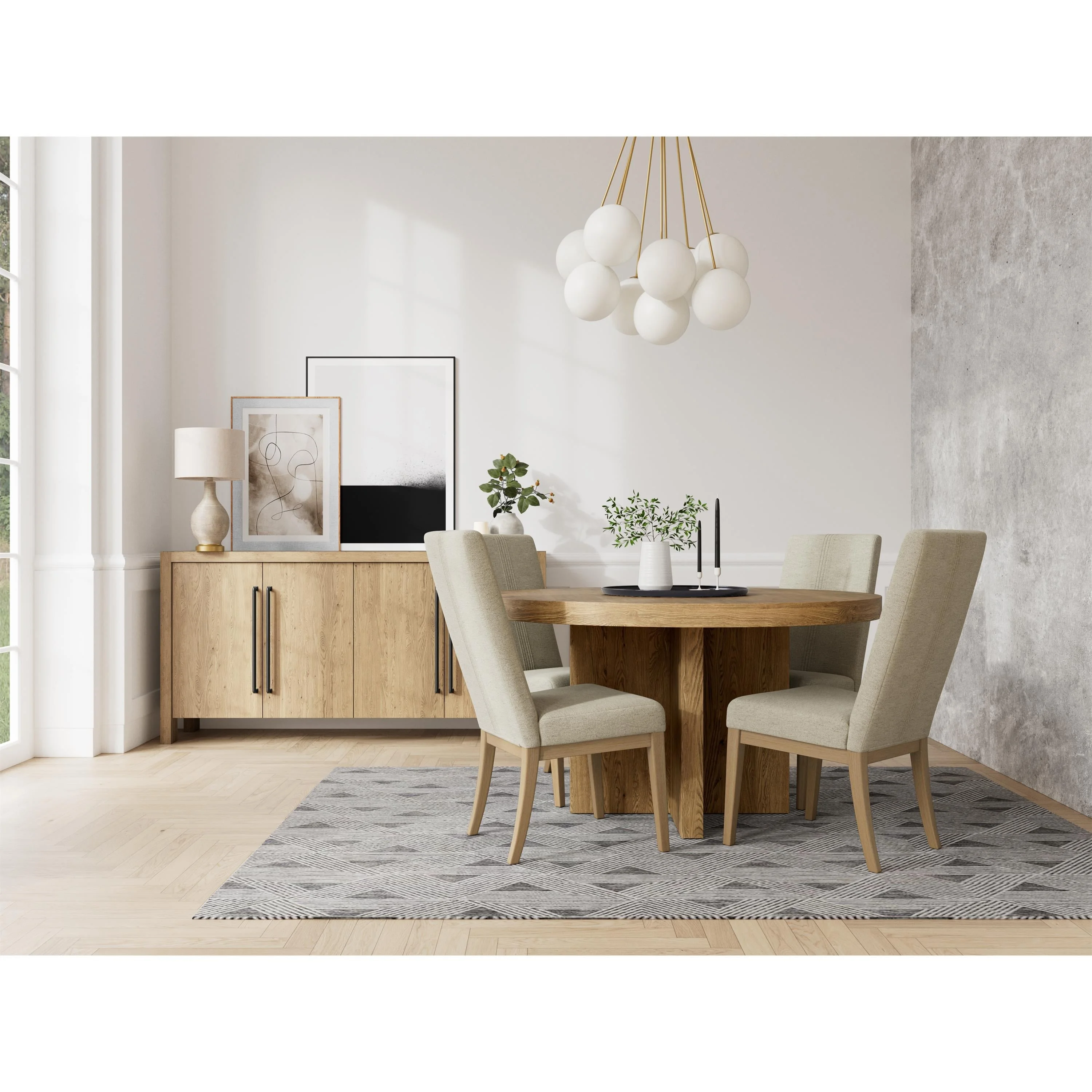 Riverside Furniture Davie 91051x1+91056x4 Contemporary 5Piece Dining