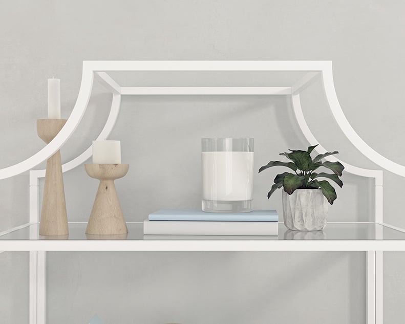 Bookcase with Tempered Glass