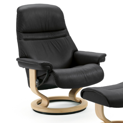 Large Reclining Chair with Classic Base