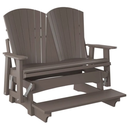 Counter-Height 4' Adirondack Glider Loveseat