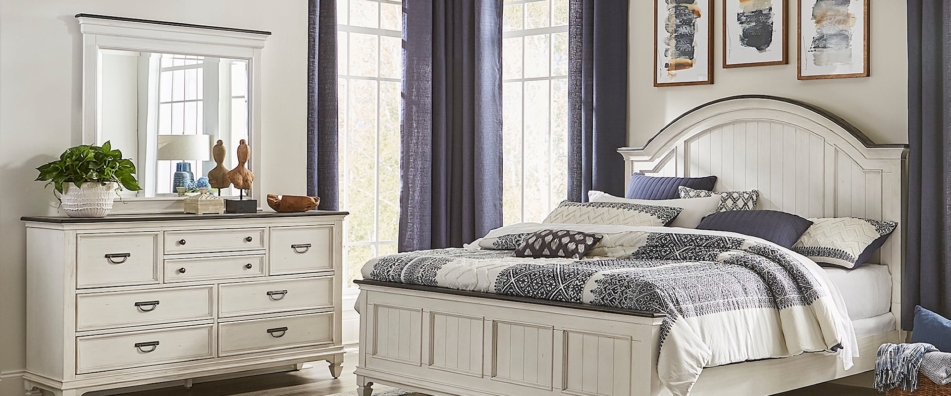 Cottage Style 3-Piece Queen Bedroom Set