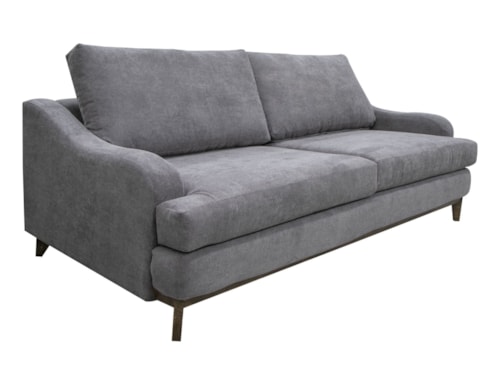 Mid-Century Modern 2-Cushion Sofa with Slope Arms