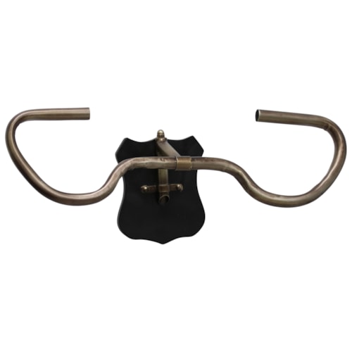 Metal Handle Bar Wall Art in Antique Bronze and Black