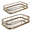 Uttermost Rosea Rosea Brushed Gold Trays S/2