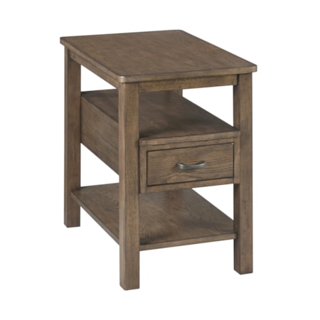 Rectangular Chairside Table with USB Ports