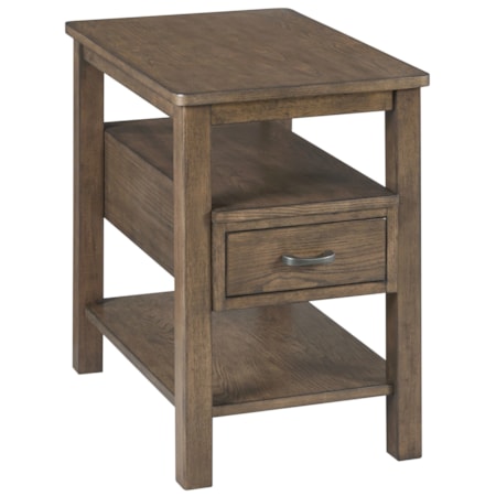 Rectangular Chairside Table with USB Ports