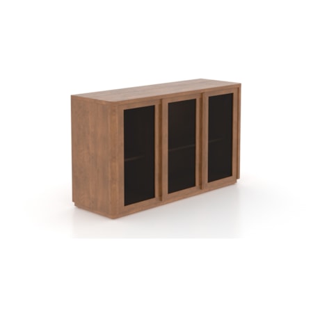 Glass-Door Buffet w/Wooden Handles