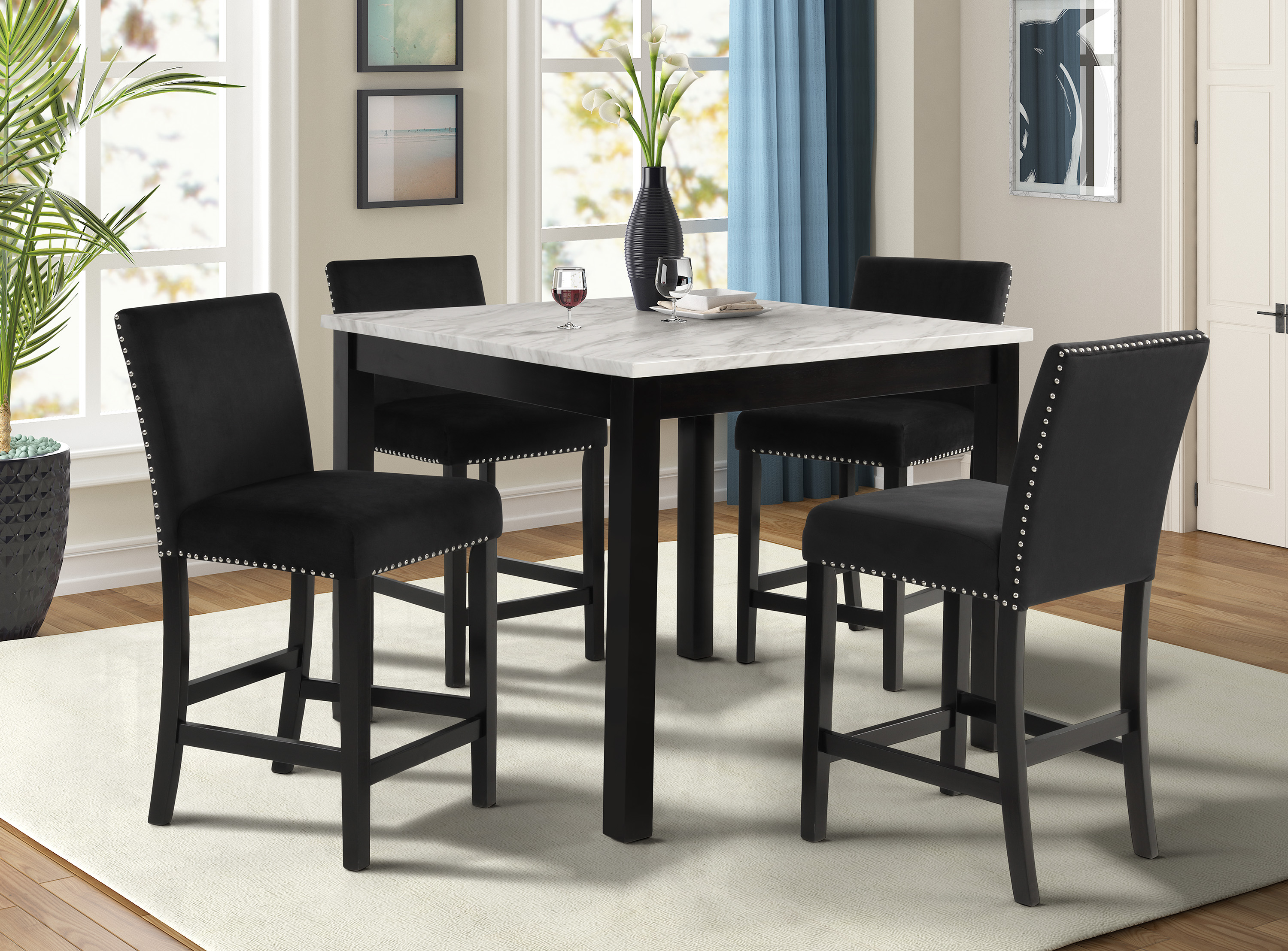 Crown mark counter height dining online set