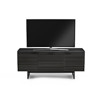 Contemporary 2-Door Media Console with Center Drawer