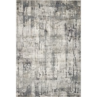 7'7" Round Grey Moderne Rug