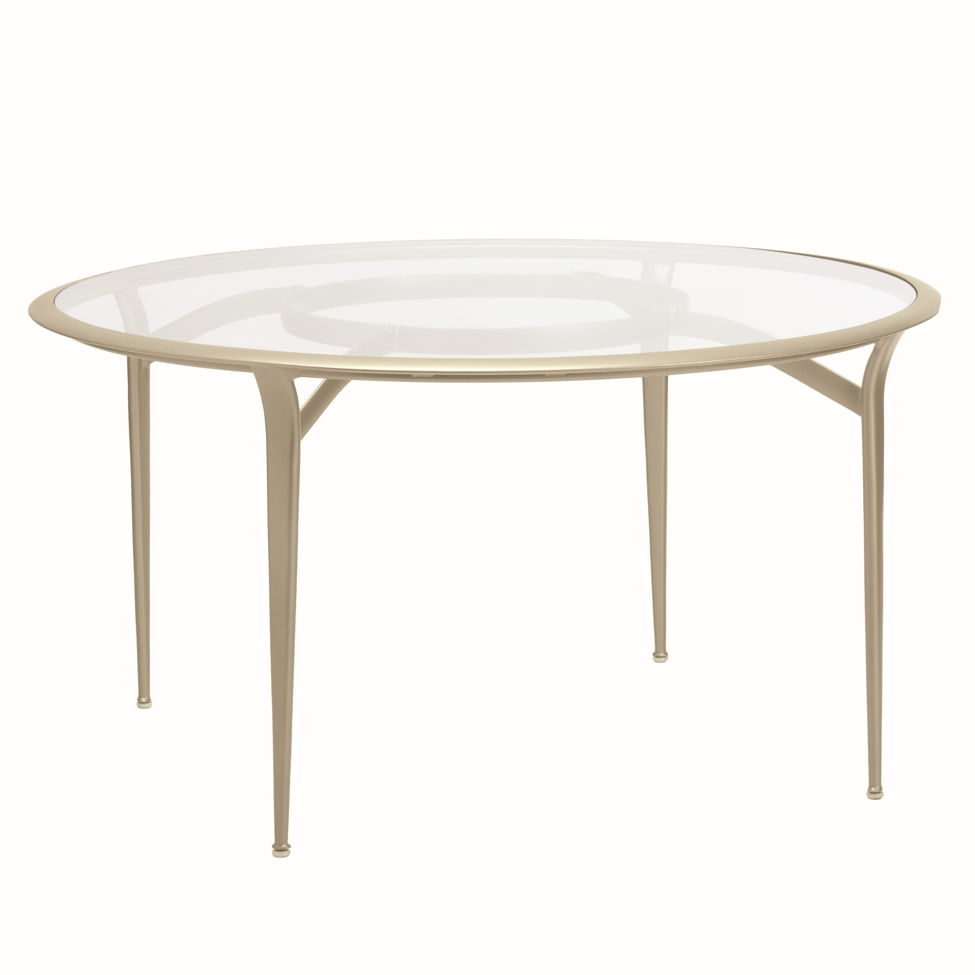 54" Round Glass-Top Dining Table