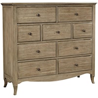 Traditional Chesser with Felt-Lined Top Drawers