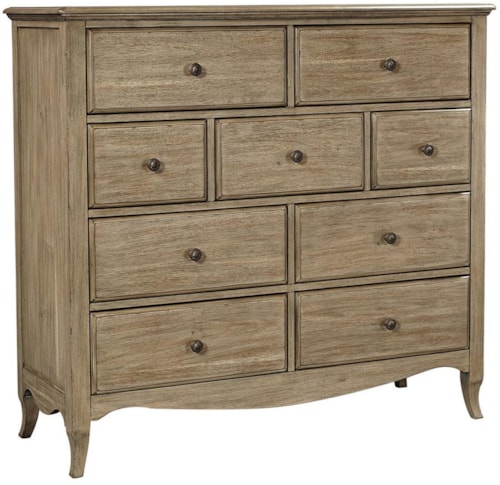Traditional Chesser with Felt-Lined Top Drawers