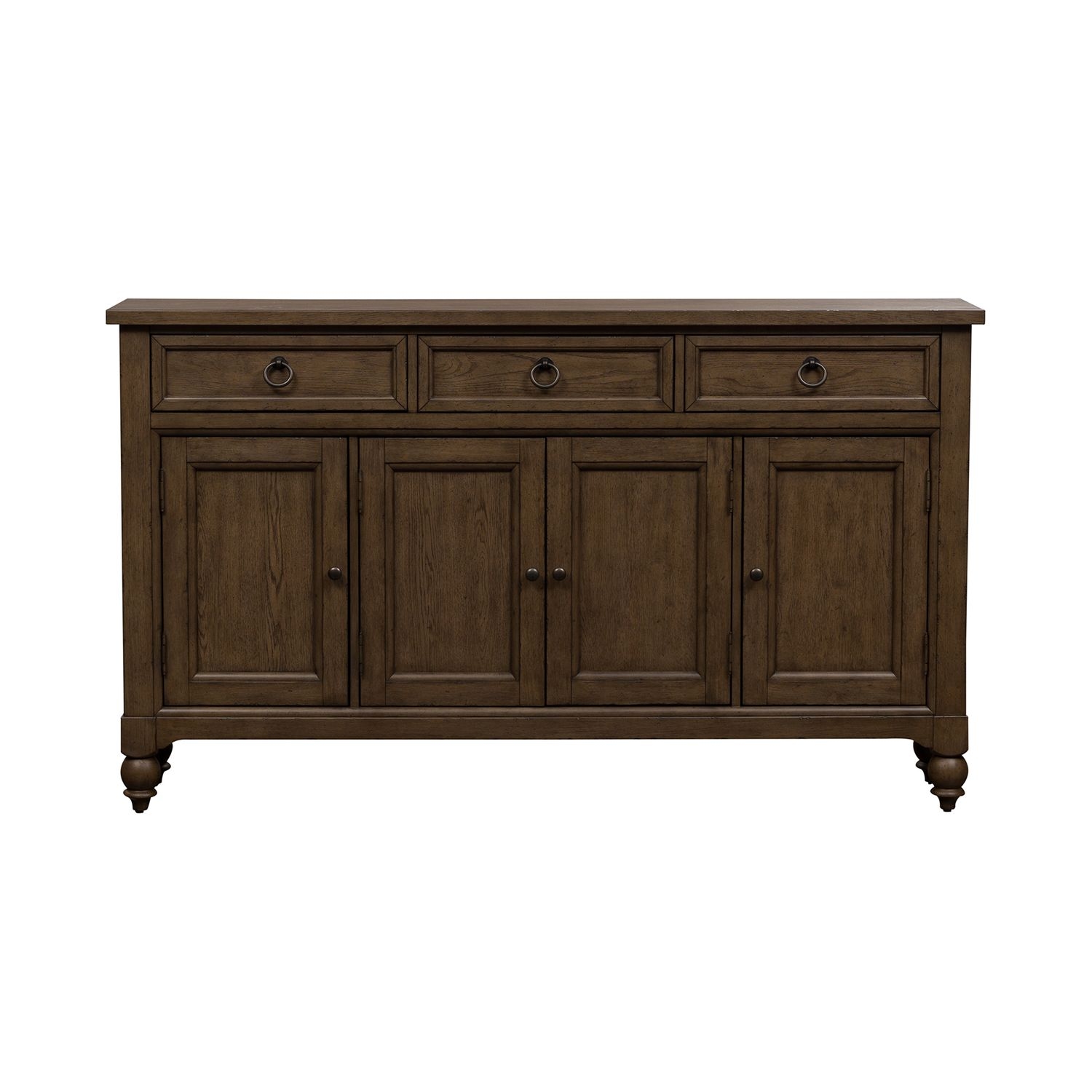 Liberty Furniture Americana Farmhouse 4-Door Hall Buffet with Adjustable Shelves