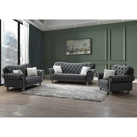 Transitional Stationary Living Room Group