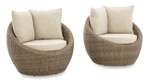 Swivel Lounge with Cushion (Set of 2)