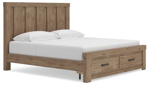 King Panel Storage Bed